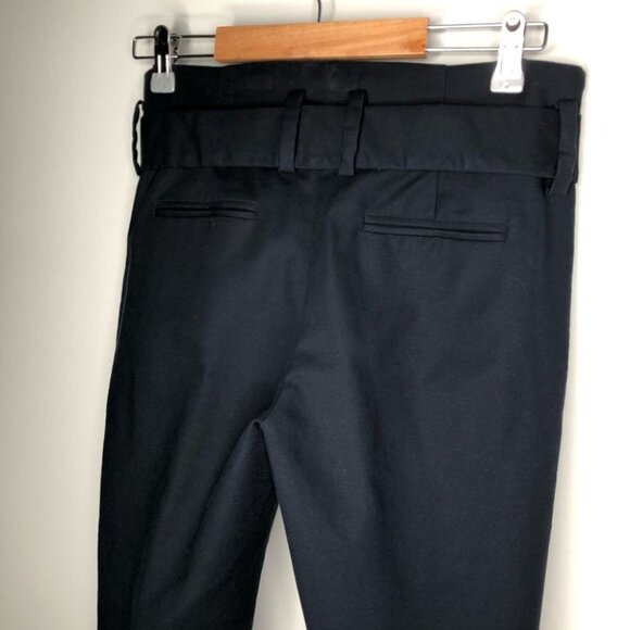 The Limited Navy Paper Bag Tie Waist Crop Pants Size 2 - Picture 4 of 7